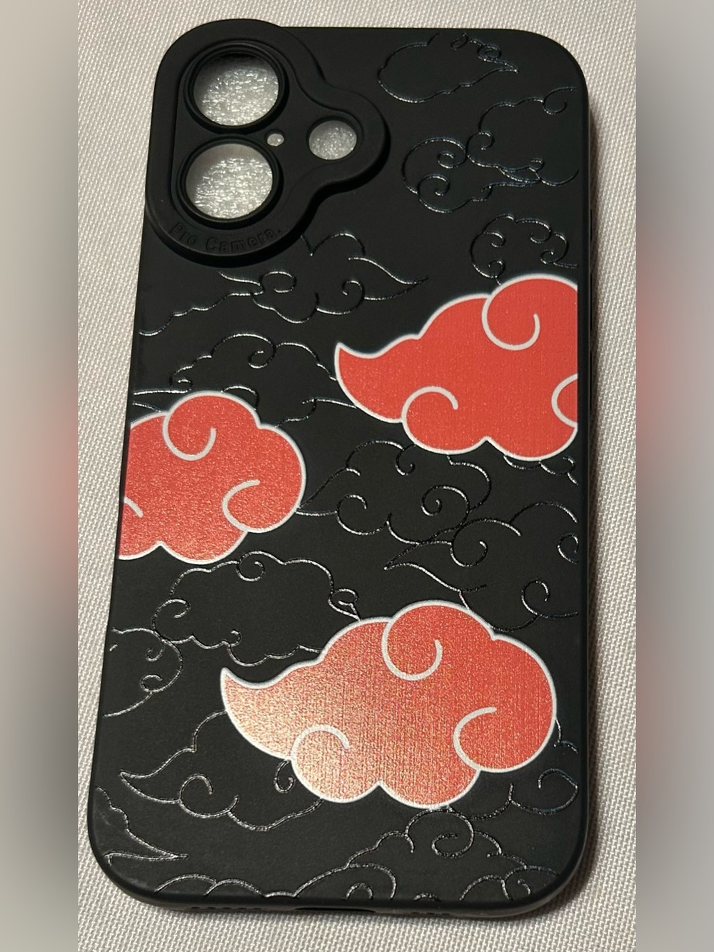 Naruto Akatsuki Cloud Black iPhone Case. Stylish Protective Cover